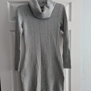 Ralph Lauren Cowl Neck long sleeve Sweater Dress  - Petite Medium - Gray